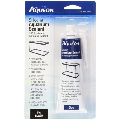 Aqueon Silicone Aquarium Sealant - Black - 3 oz