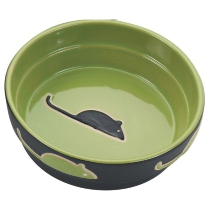 Spot Fresco Cat Dish - Green - 5in. Diameter