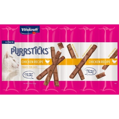 Vitakraft PurrSticks Chicken Treats for Cats - 6 count